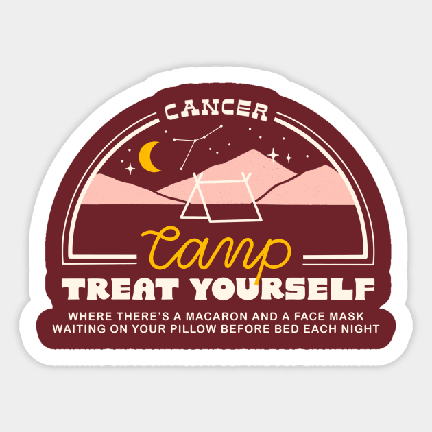 Cancer Camp Treat Yourself Sticker by Megan Roy